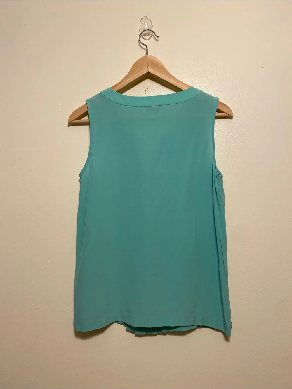 kate spade Silk Sleeveless Pleated Shell Top - Teal Green. Size 4